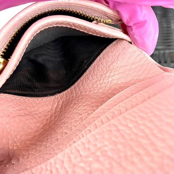 Gucci Marmont pink leather small wallet wristlet keychain - Picture 6 of 15
